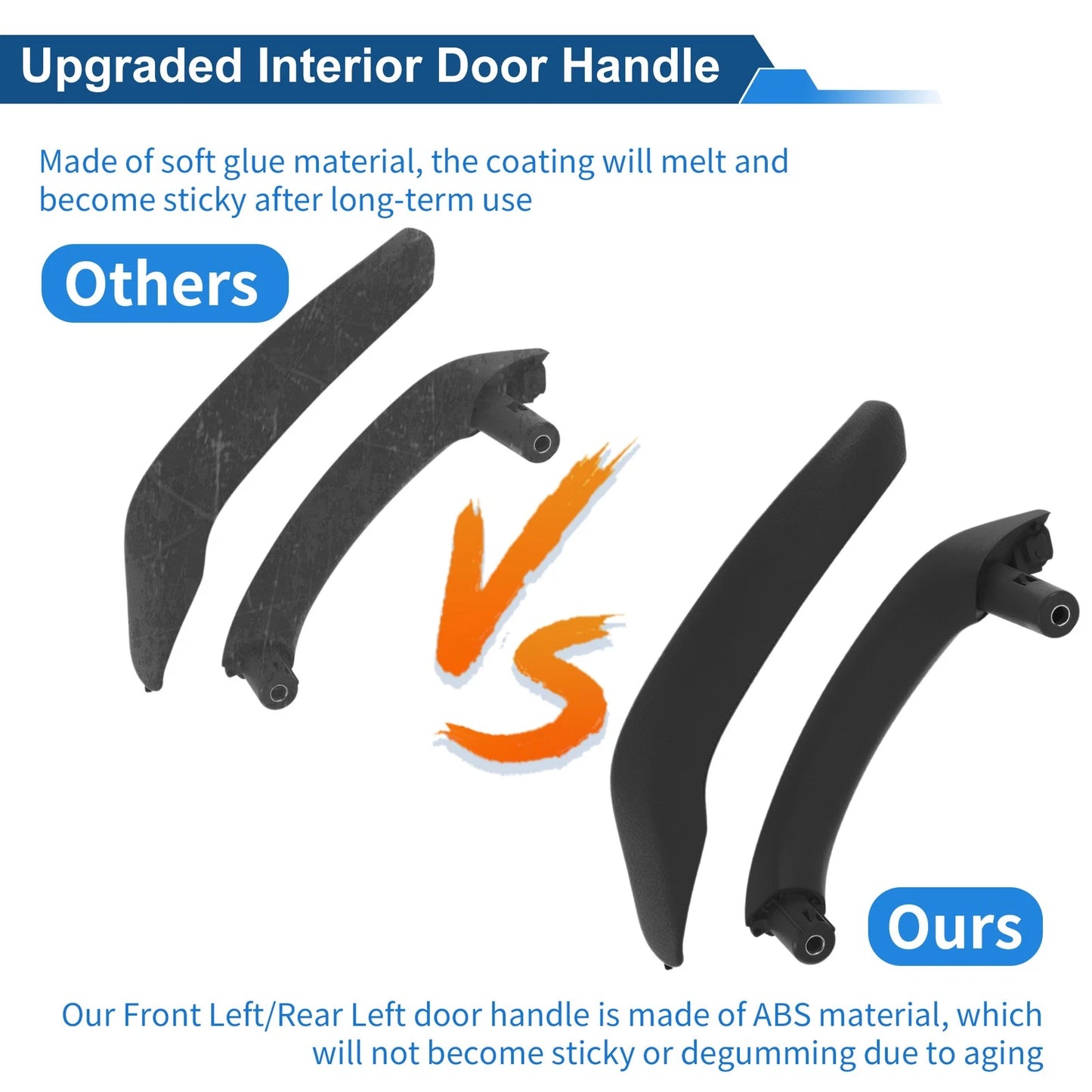 Front Driver Side Inner Door Panel Handle for BMW X3 F25 (2010-2016) Black