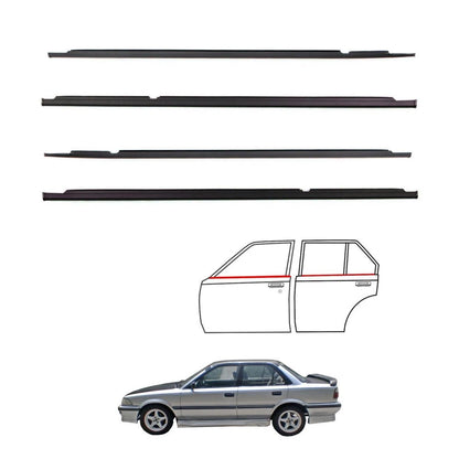 Outer Weatherstrip Door Belt Set 4 Fits Toyota Corolla AE90 AE92 SED 1987-91 D05