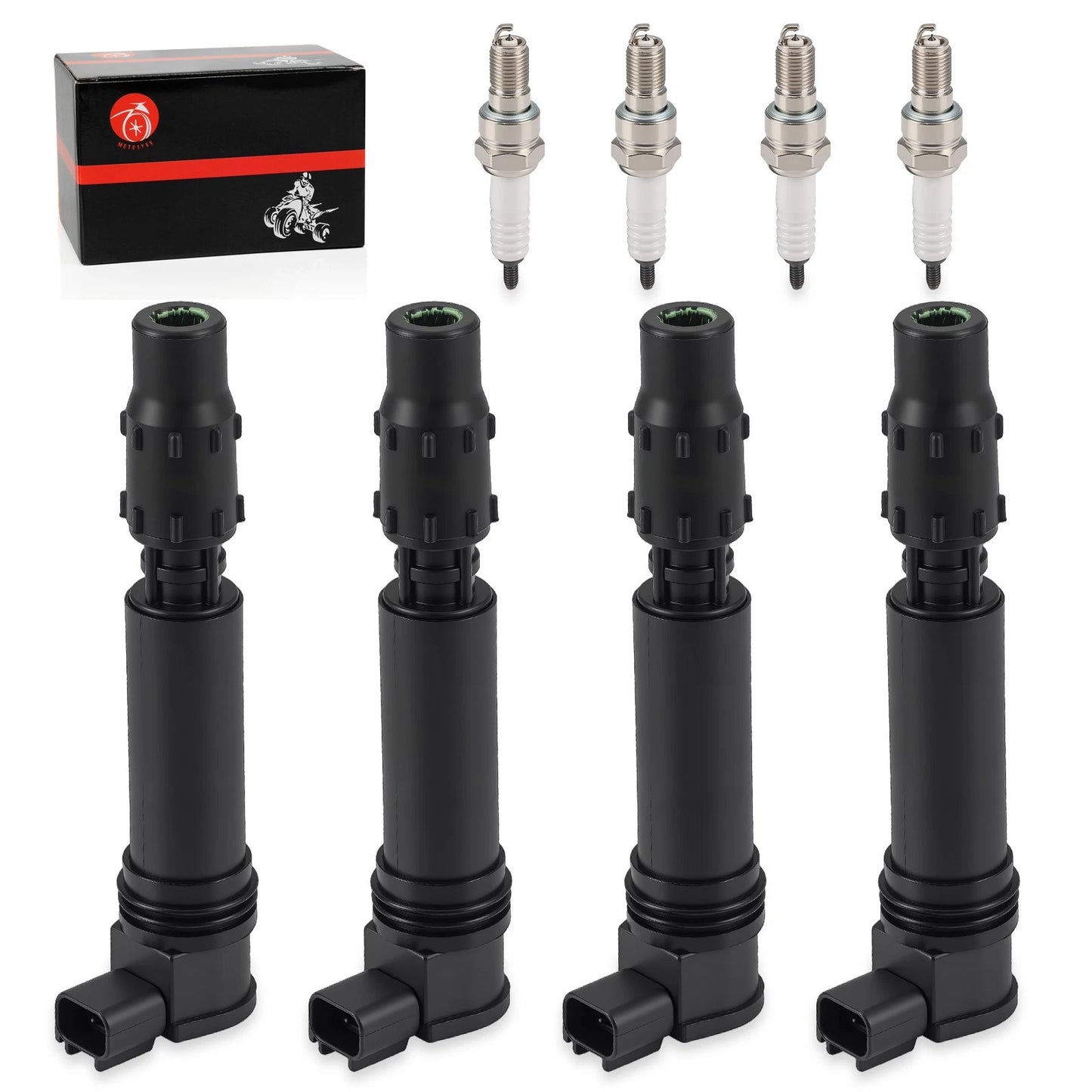 Ignition Coils & Iridium Spark Plug Set 4x for Honda CBR1000RR (2004–2007)