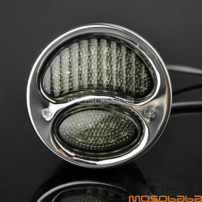 Chrome LED Brake Stop Taillights for Harley, Honda, BMW, Bobber, Cafe Racer