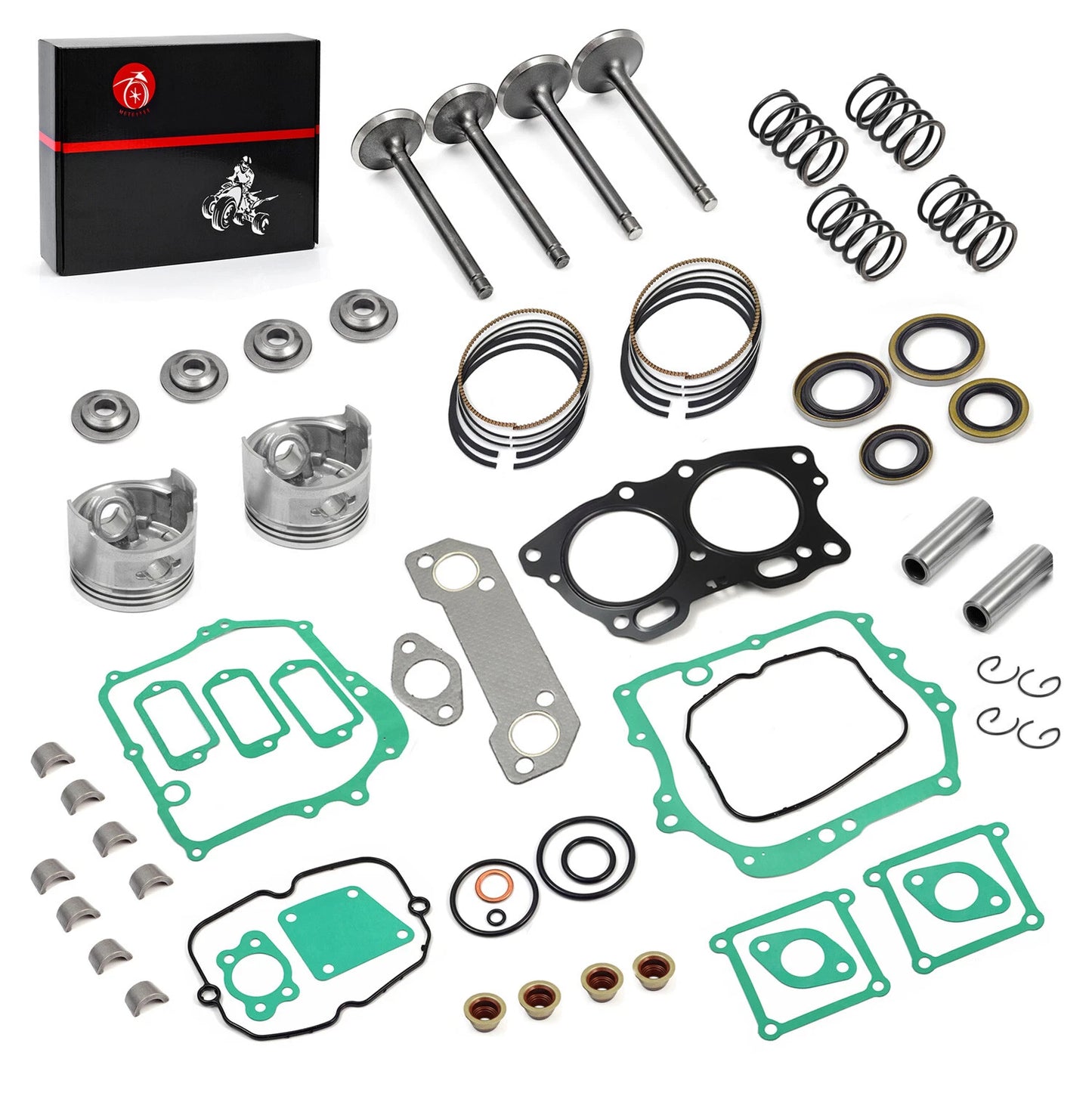 Piston & Intake Exhaust Valve & Gasket Kit for EZGO Robin 295cc (1992–2002)