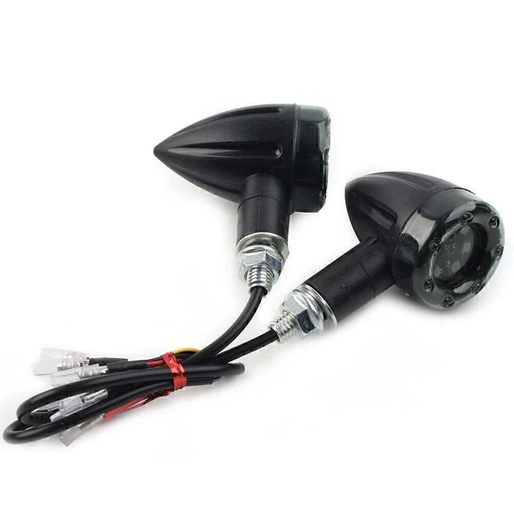 2 x Motorcycle LED Brake Blinker Turn Signal Tail Lights for Harley & Honda