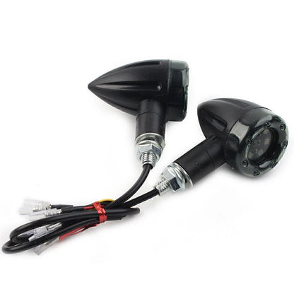 2 x Motorcycle LED Brake Blinker Turn Signal Tail Lights for Harley & Honda