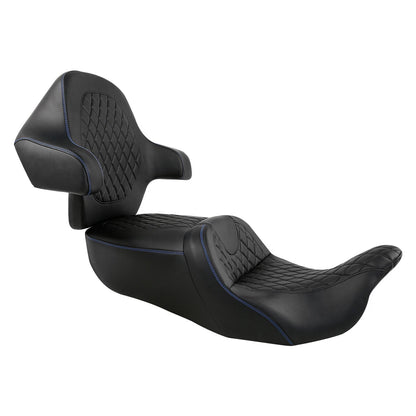 Driver Passenger Seat Backrest Pad for Harley Touring Road Glide (2014-2023)
