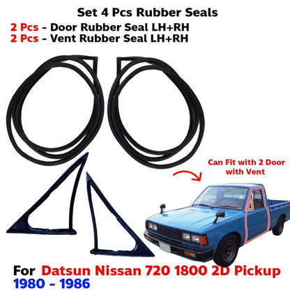 Door Rubber Seal Vent Rubber Set 4 Fits Datsun Nissan 720 SD Pickup 1980-86 D05