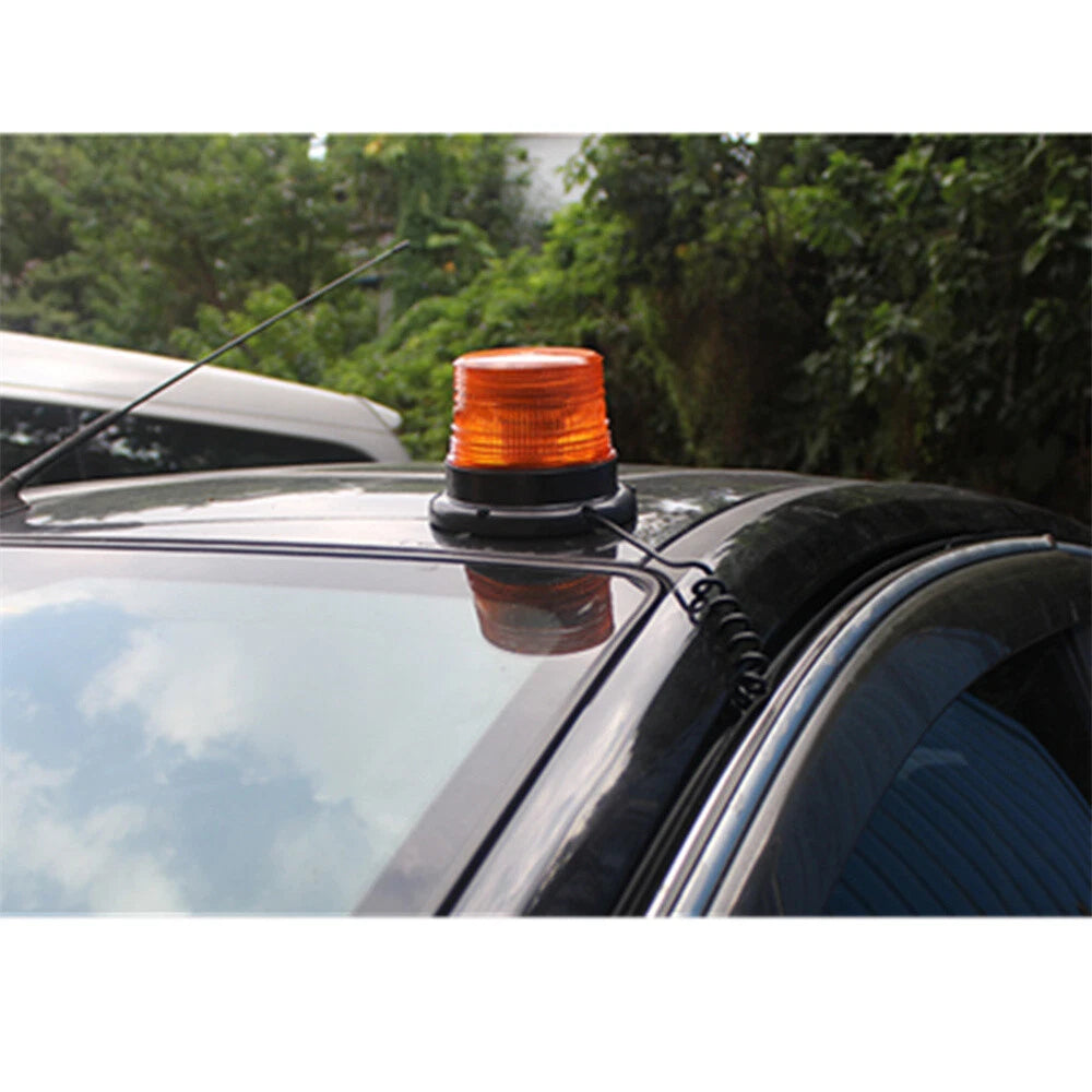 Magnetic 12V LED Amber Emergency Strobe Light for Universal Car