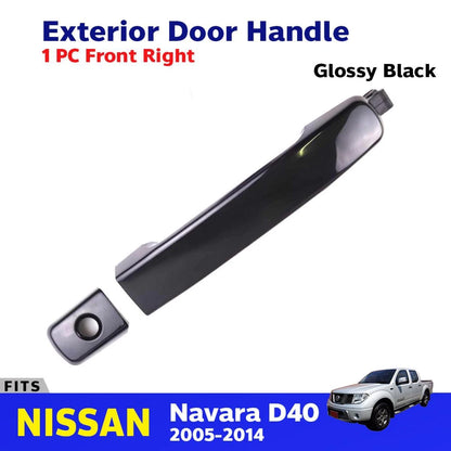 Outer Door Handle Glossy Black Rear Right Fits Nissan Navara D40 UTE 2005-14 D06