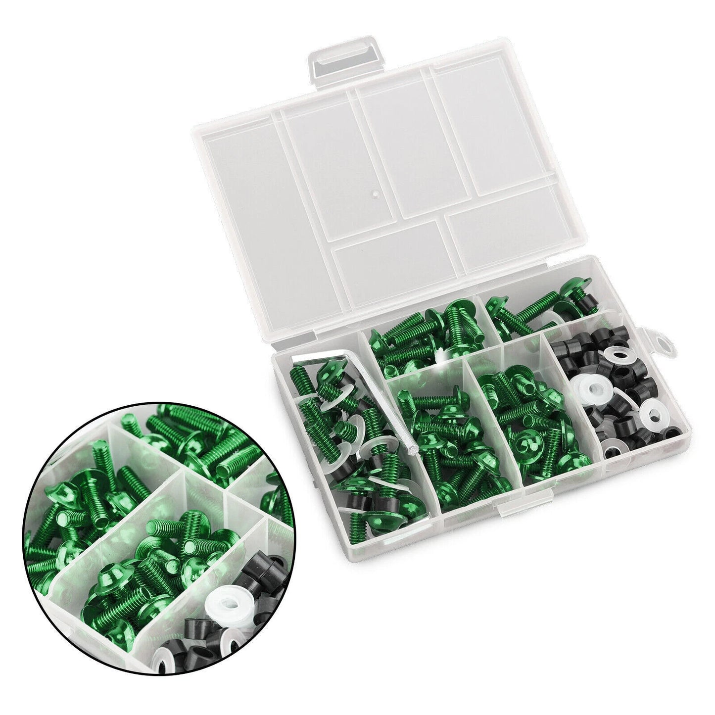 158 Piece Green Aluminium Fairing Screw Trim Bolts Set for F2