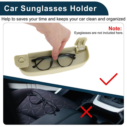 Sunglasses Case for Toyota Prado 2021-2023 Eyeglasses Holder Storage Beige