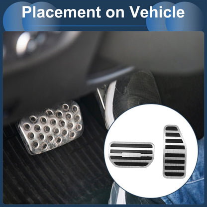 Silver Tone Foot Accelerator Pedal Covers for Suzuki Spacia (2017-2023)