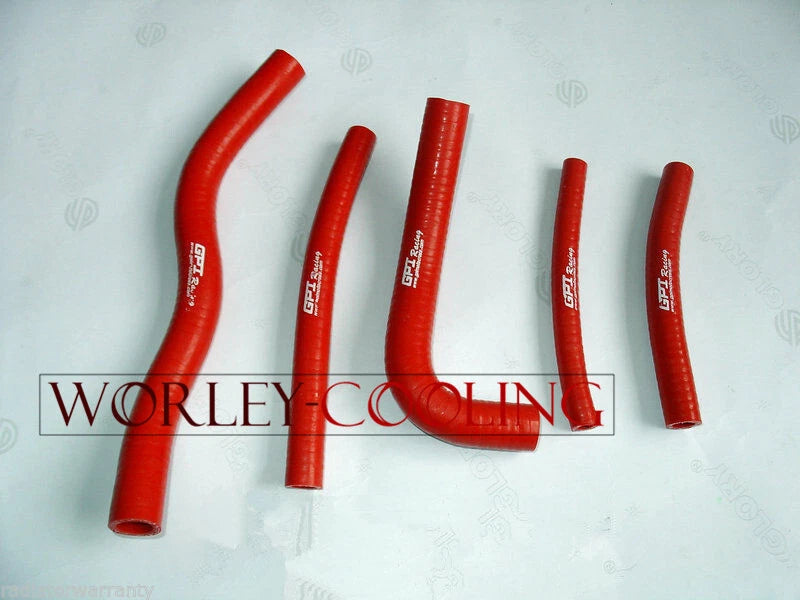 Aluminum Radiator for Suzuki RM125W RM125X RM125Y (1998-2000) + Hose RED