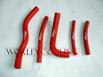 Aluminum Radiator for Suzuki RM125W RM125X RM125Y (1998-2000) + Hose RED