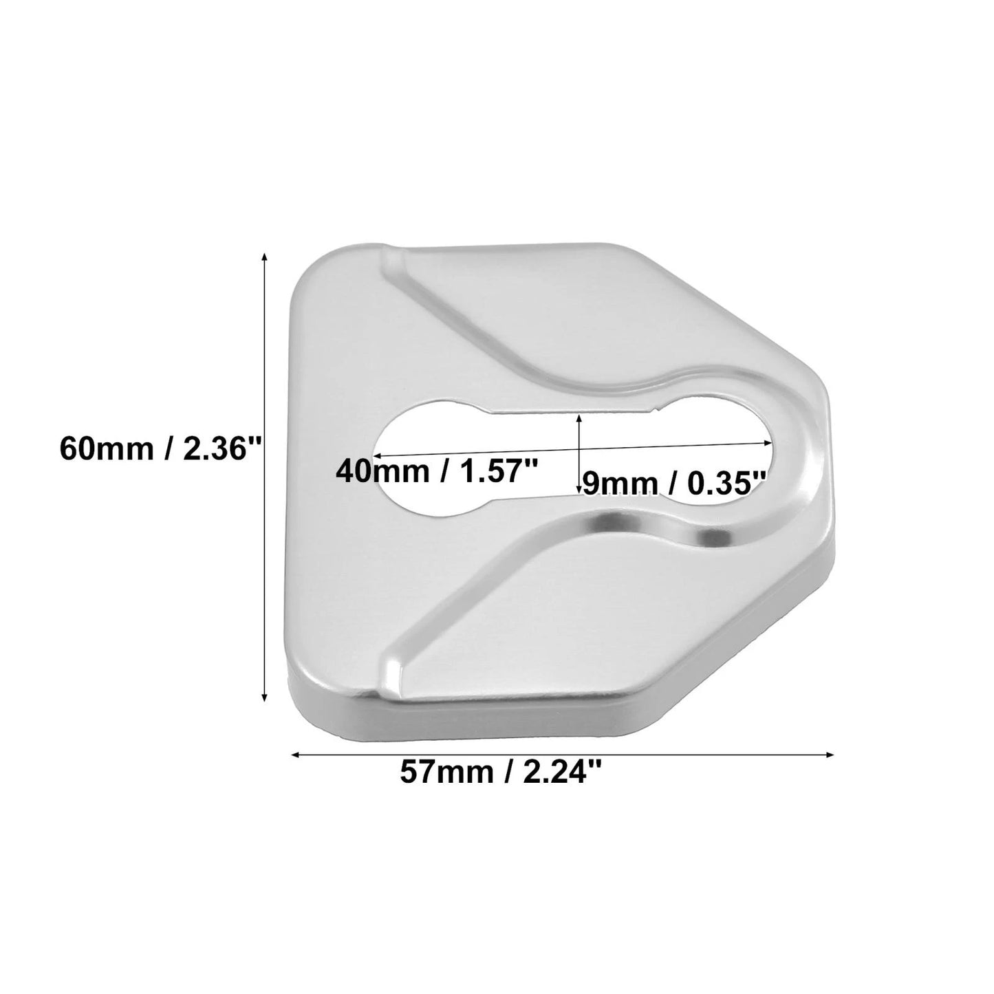 4 x Door Lock Latch Covers Stainless Steel for Subaru