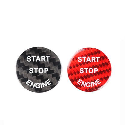 Red Carbon Fiber Engine Start Button Cover for BMW F10 F01 F48 X3 F25 (2010-2017)