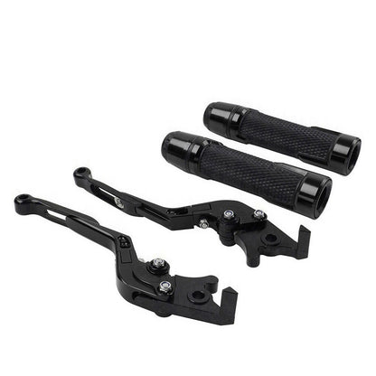 Black Extendable Brake Clutch Levers Grip Set for Yamaha TMAX 500 530