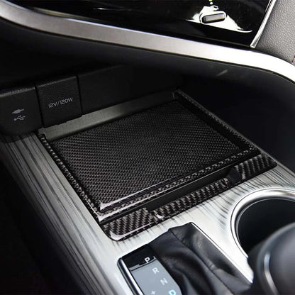 4pcs Car Carbon Fiber Center Storage Box Cover Trim Fit for Toyota Camry 2018+