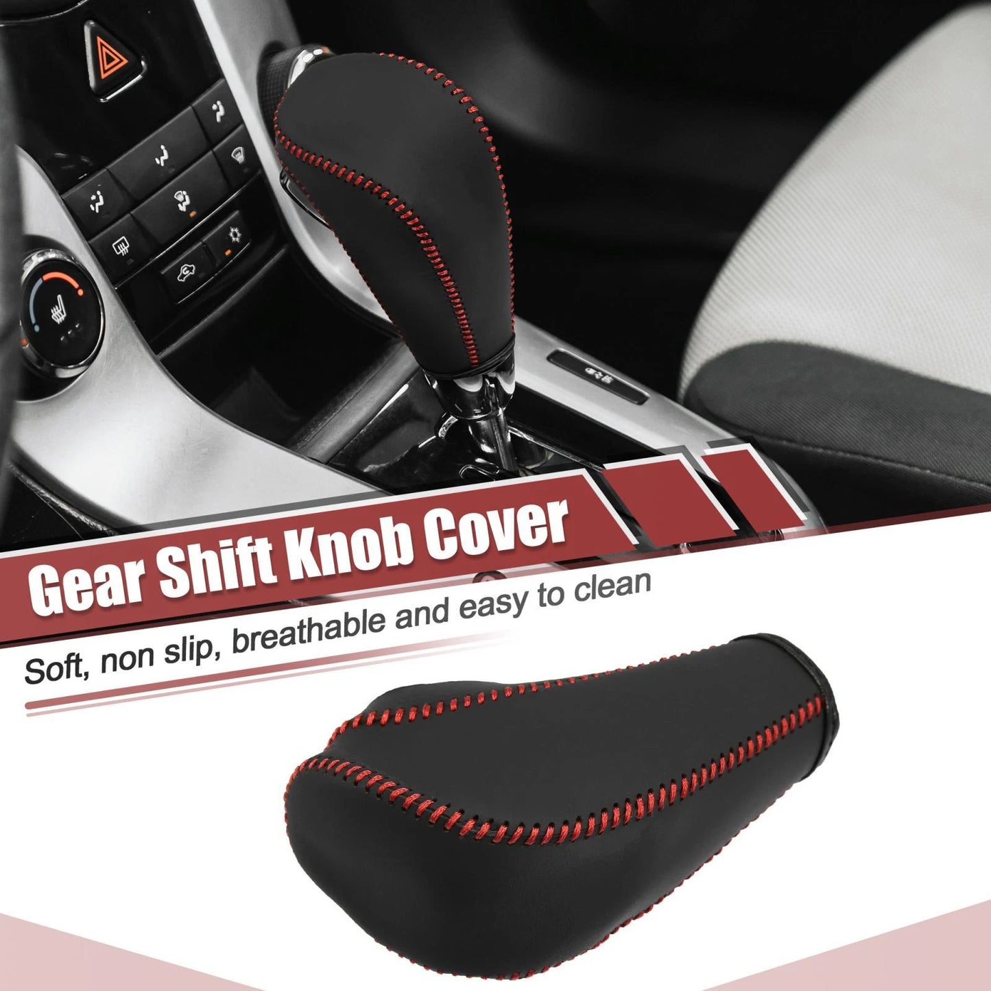 Shift Knob Cover Red Thread for Chevrolet Cruze (2011 - 2015)