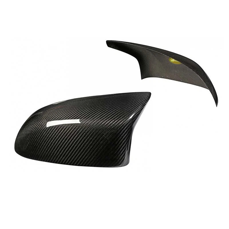 DRY Carbon Fiber Stick-on Side Mirror Caps Cover For BMW X5M X6M F85 2014-2019