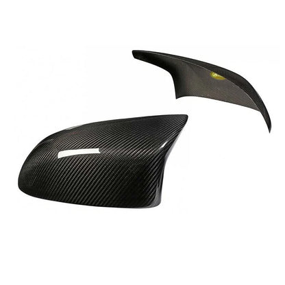 DRY Carbon Fiber Stick-on Side Mirror Caps Cover For BMW X5M X6M F85 2014-2019
