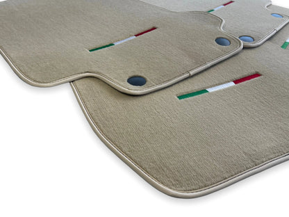 Floor Mats for Maserati GranTurismo Beige Carpets LHD (2007-2020)
