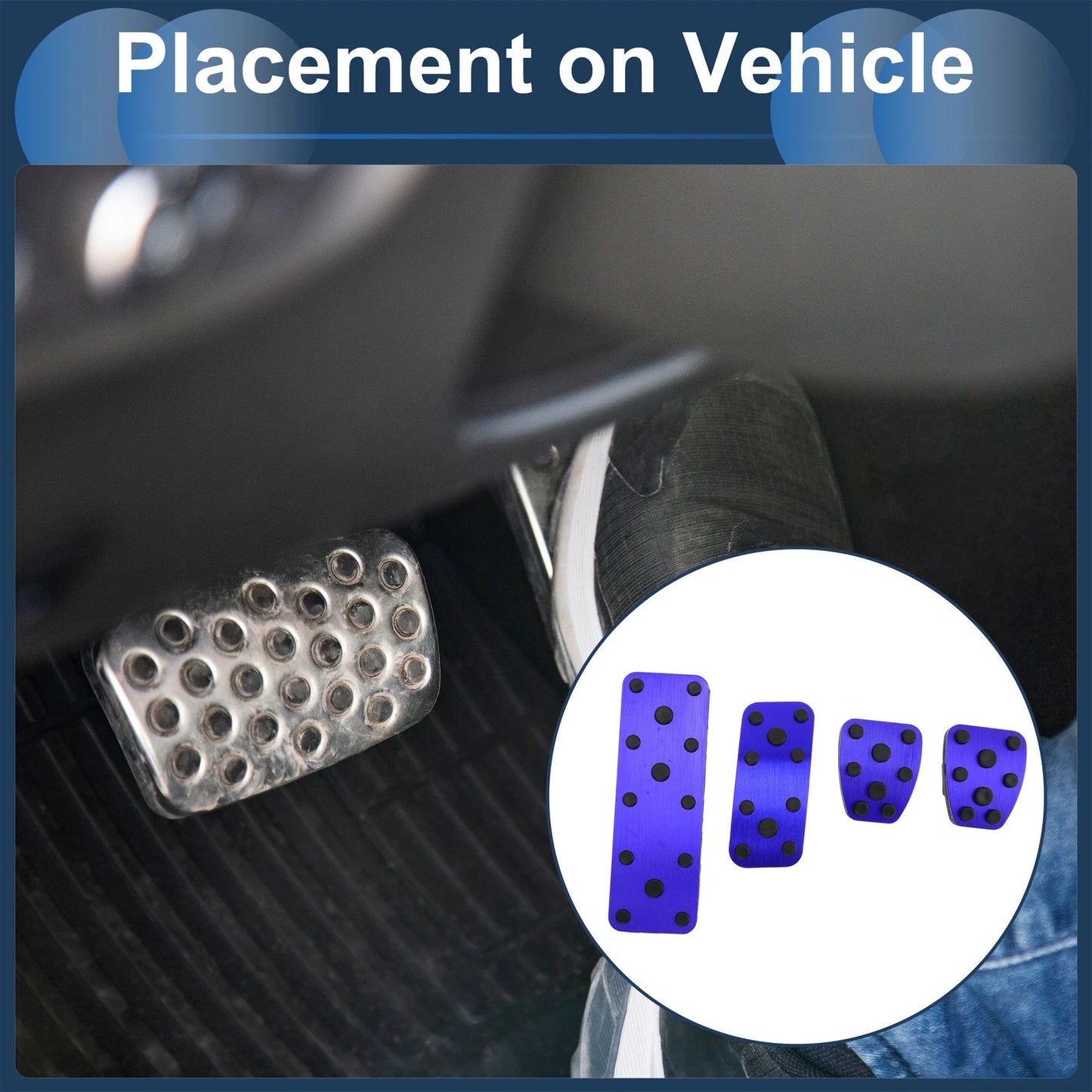 4 x Foot Accelerator Pedal Covers for Subaru Forester (2003-2005) Blue