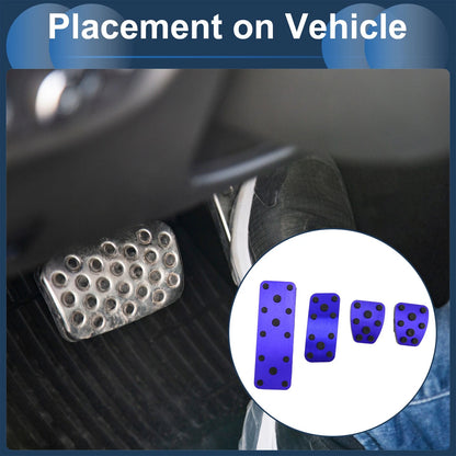 4 x Foot Accelerator Pedal Covers for Subaru Forester (2003-2005) Blue