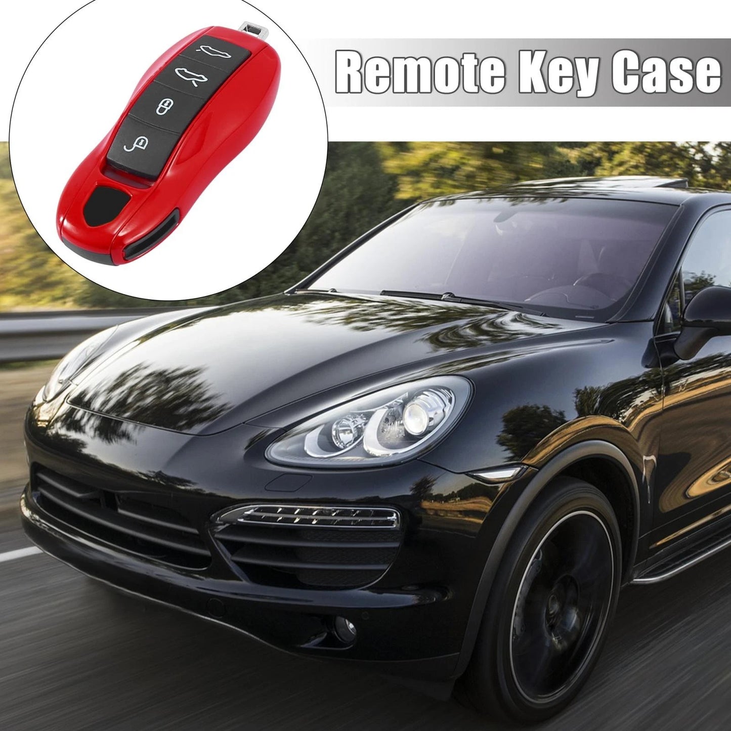 1 Set Red Remote Key Fob Cover for Porsche Cayenne Panamera