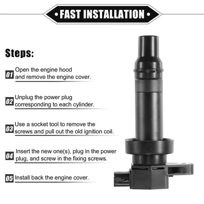 4 x Ignition Coils for Kia Soul L4 1.6L (2010-2011)