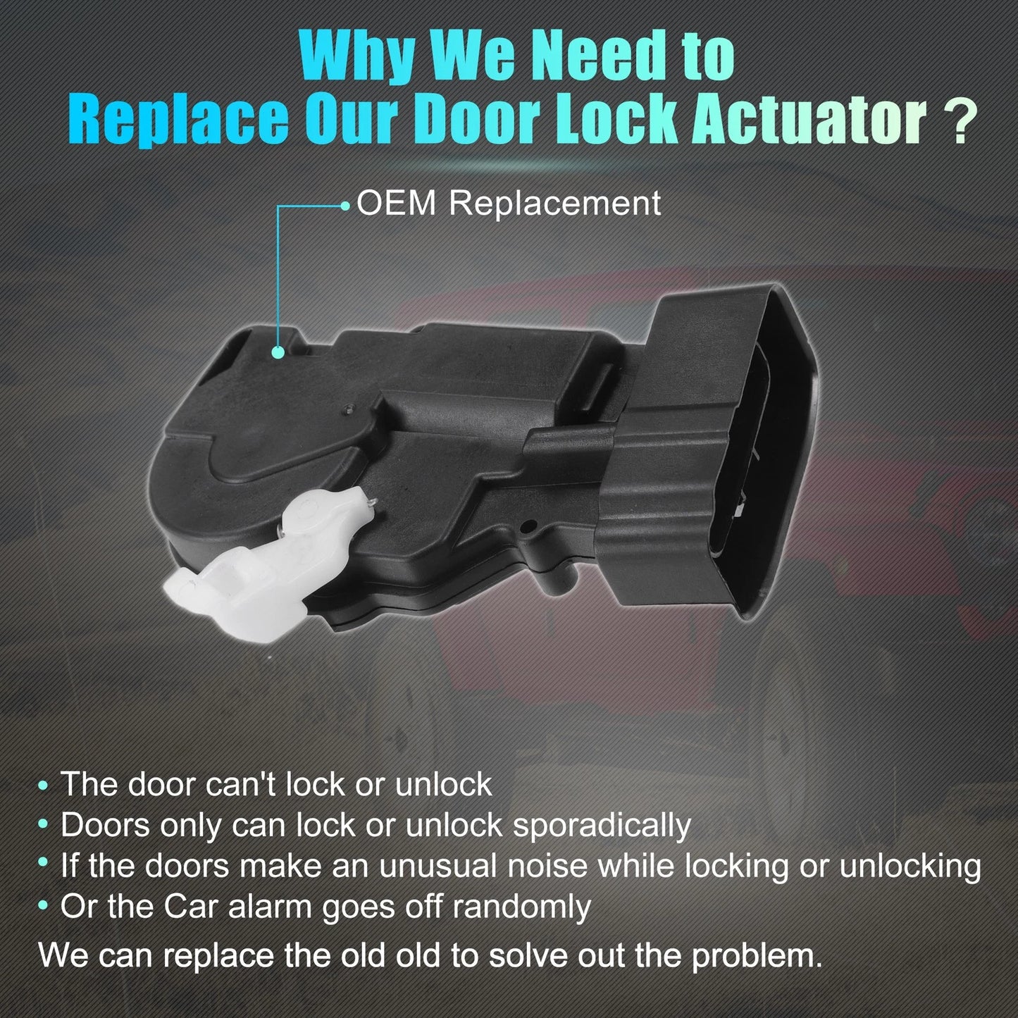 Front Right Door Latch Lock Actuator Motor for Toyota Corolla