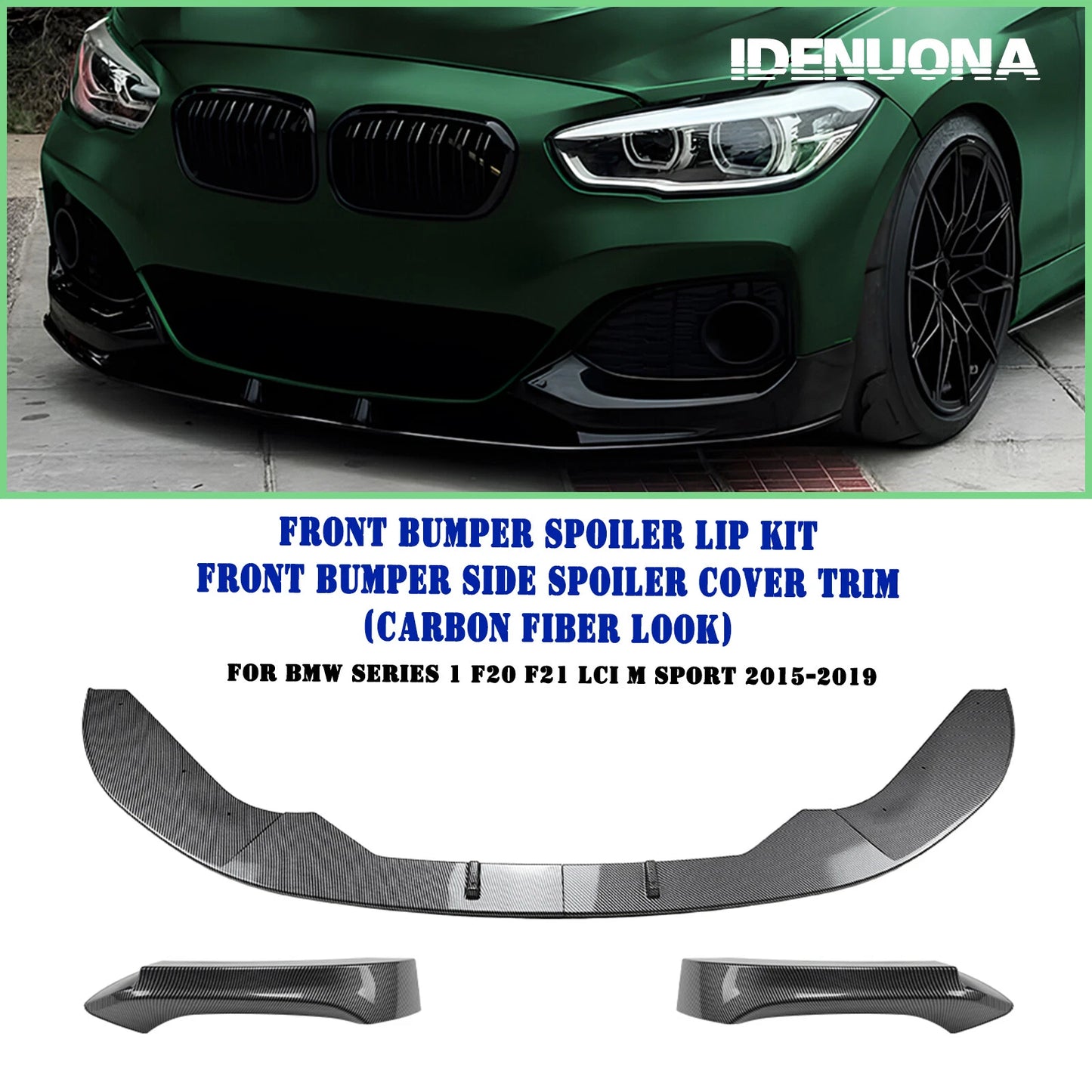 Front Bumper Spoiler Lip Side Covers for BMW F20 F21 M Sport (2015-2019)