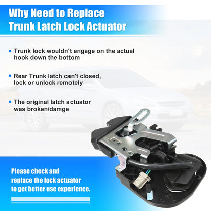 Rear Tailgate Latch Lock Actuator for Honda Civic GX LX (2006-2011)