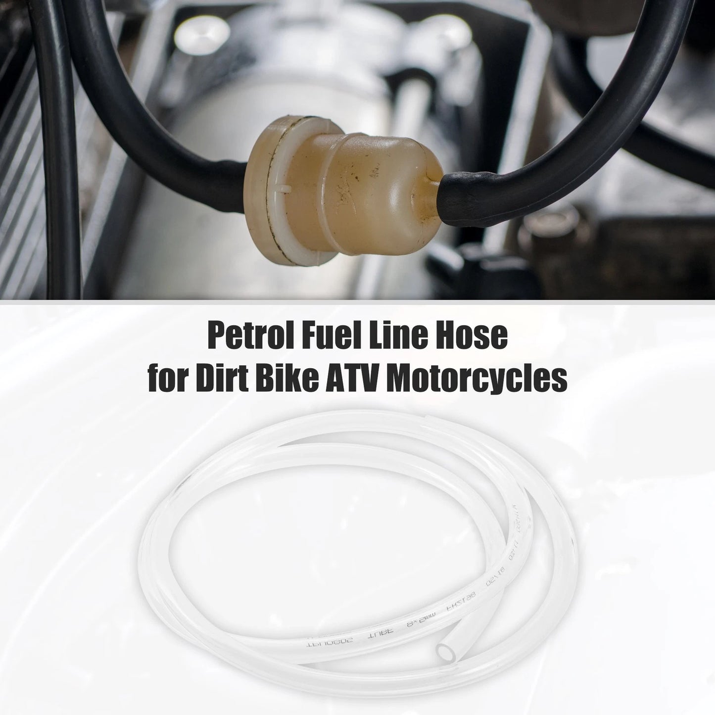 Gas Tube 0.31'' x 3ft Clear Motorcycle Dirt Bike Fuel Vent Line Hose Petrol