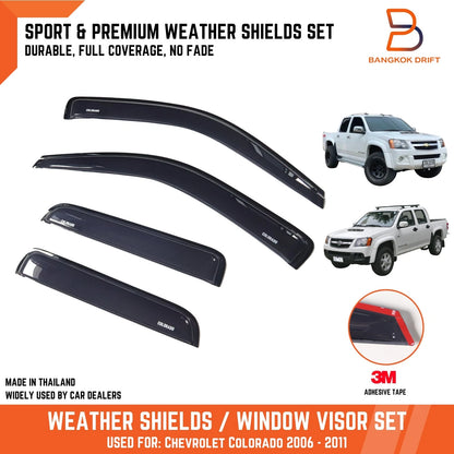 Weathershields Window Visors for Holden Colorado RC Dual Cab Ute (2008-2012)