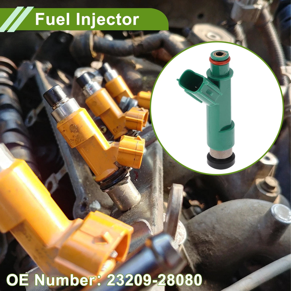 Fuel Injector 23209-28080 for Toyota Highlander Base (2004-2007) 1 Pcs