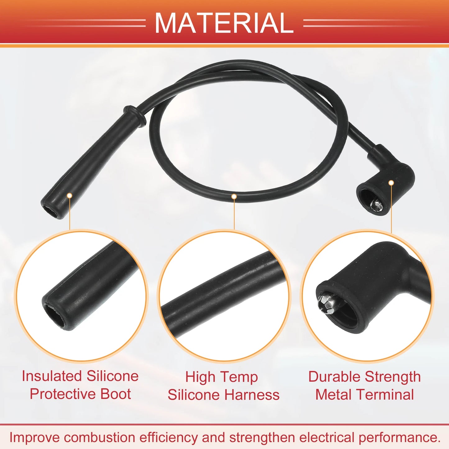 5 x Spark Plug Wire Ignition Coil Cables for Toyota 4Runner Pickup (1996-2002)