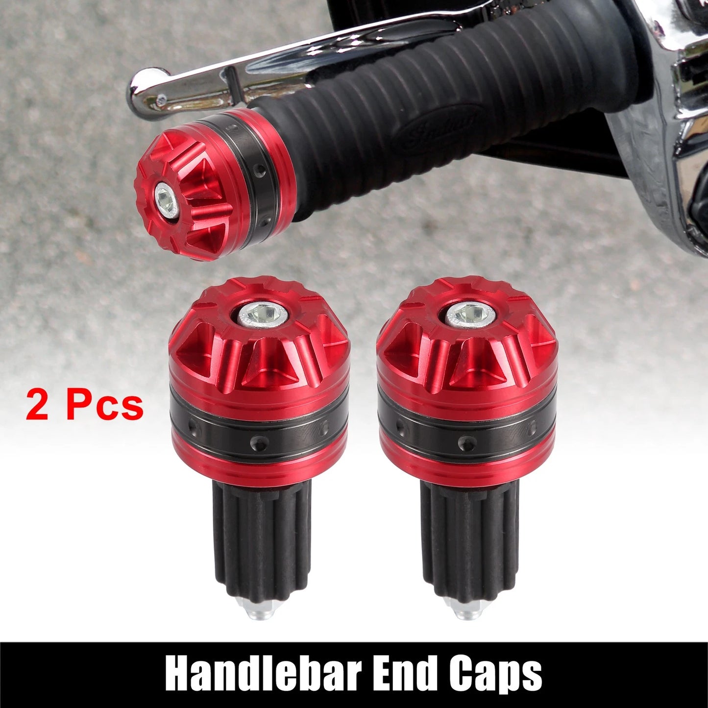 Handlebar End Caps 18mm Plug Bar End Aluminum Alloy for Motorcycle