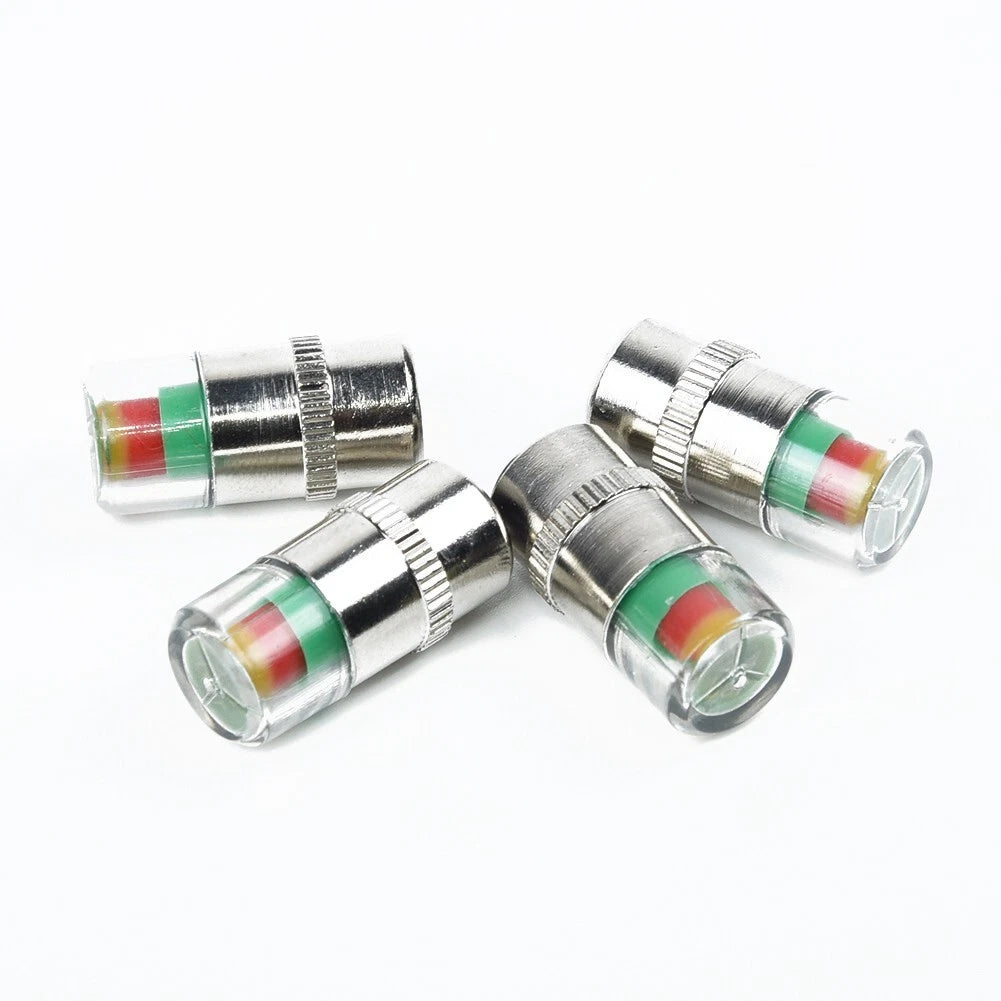 4 x Valve Tyre Cap Dust Monitor Wheel Tire Pressure 32-36 PSI Sensor