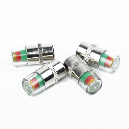 4 x Valve Tyre Cap Dust Monitor Wheel Tire Pressure 32-36 PSI Sensor