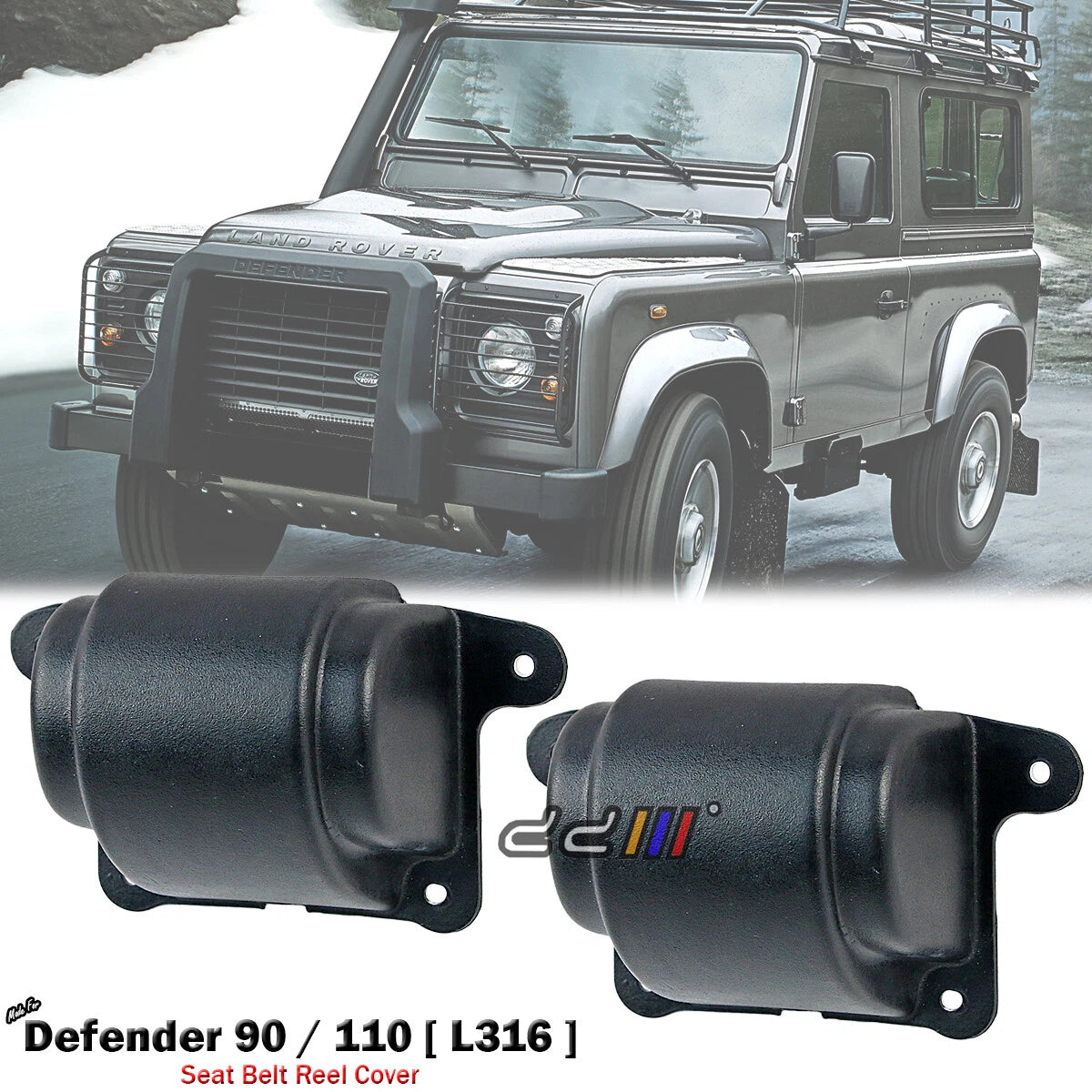 Seat Belt Reel Covers for Land Rover Defender 90/110 (2007-2016)