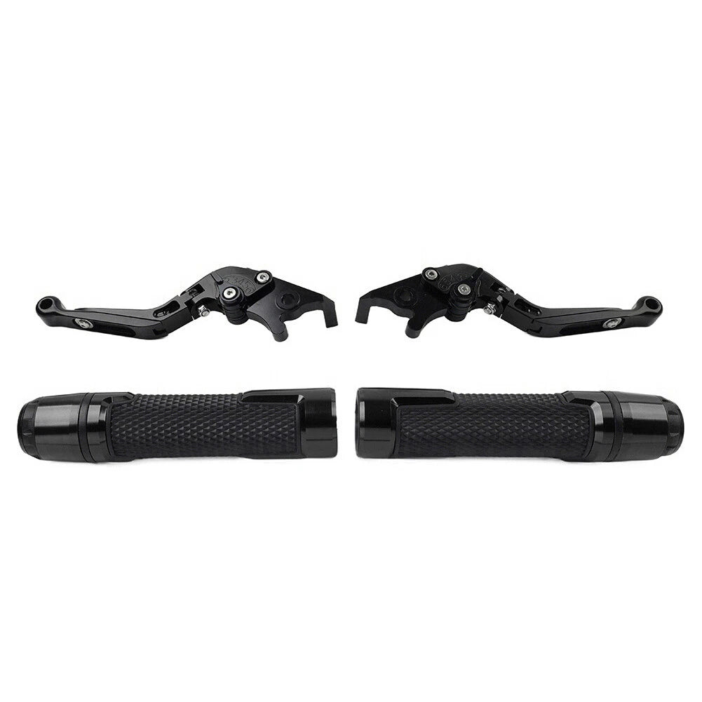 Black Extendable Brake Clutch Lever Grip Set for Yamaha YZF R1 (2009-2014)