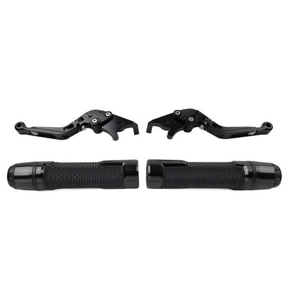 Black Extendable Brake Clutch Lever Grip Set for Yamaha YZF R1 (2009-2014)