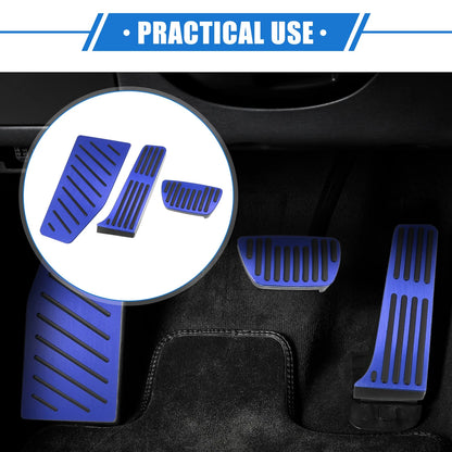 3pcs Gas Accelerator Brake Foot Rest Pedal for Toyota RAV4 (2019–2021)