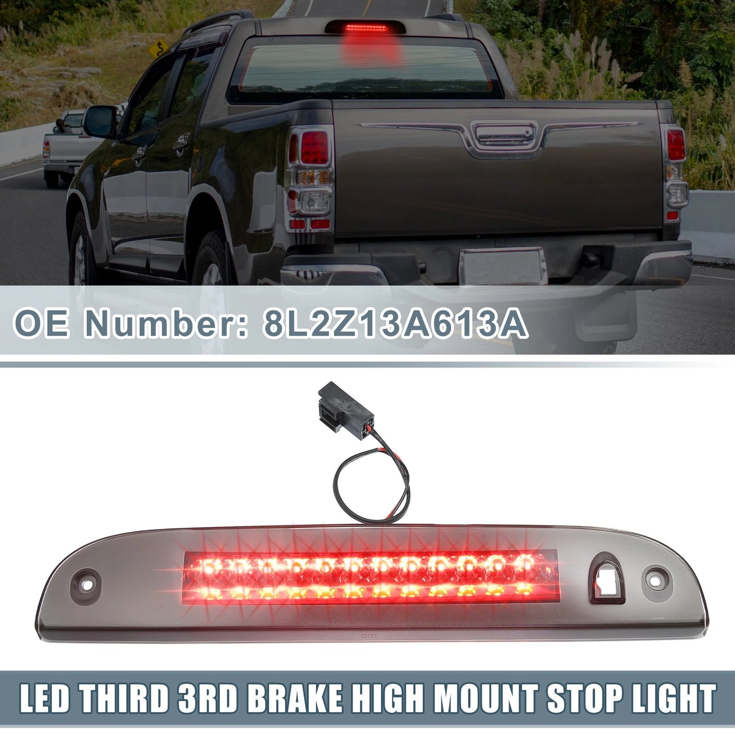 Auto High Mount Stop Light for Ford Escape 2008-2012  Smoked Lens