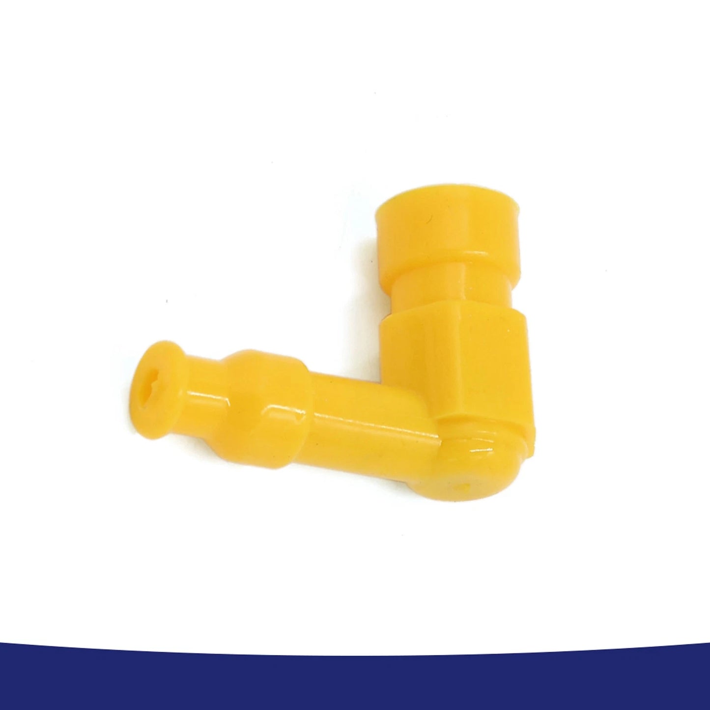 1x Yellow Silicone 90 Degree Bent Angled Spark Cap Cover for Motorcycle