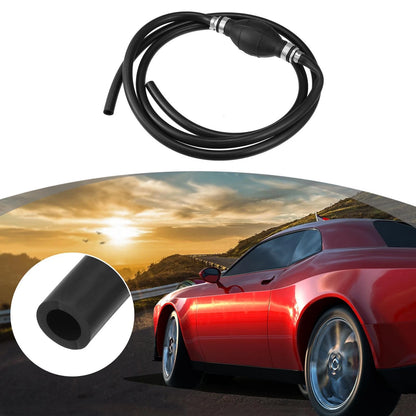 Hand Fuel Transfer Pump / 2m Long 8mm ID / Aluminum Joint for Car Motorcycle