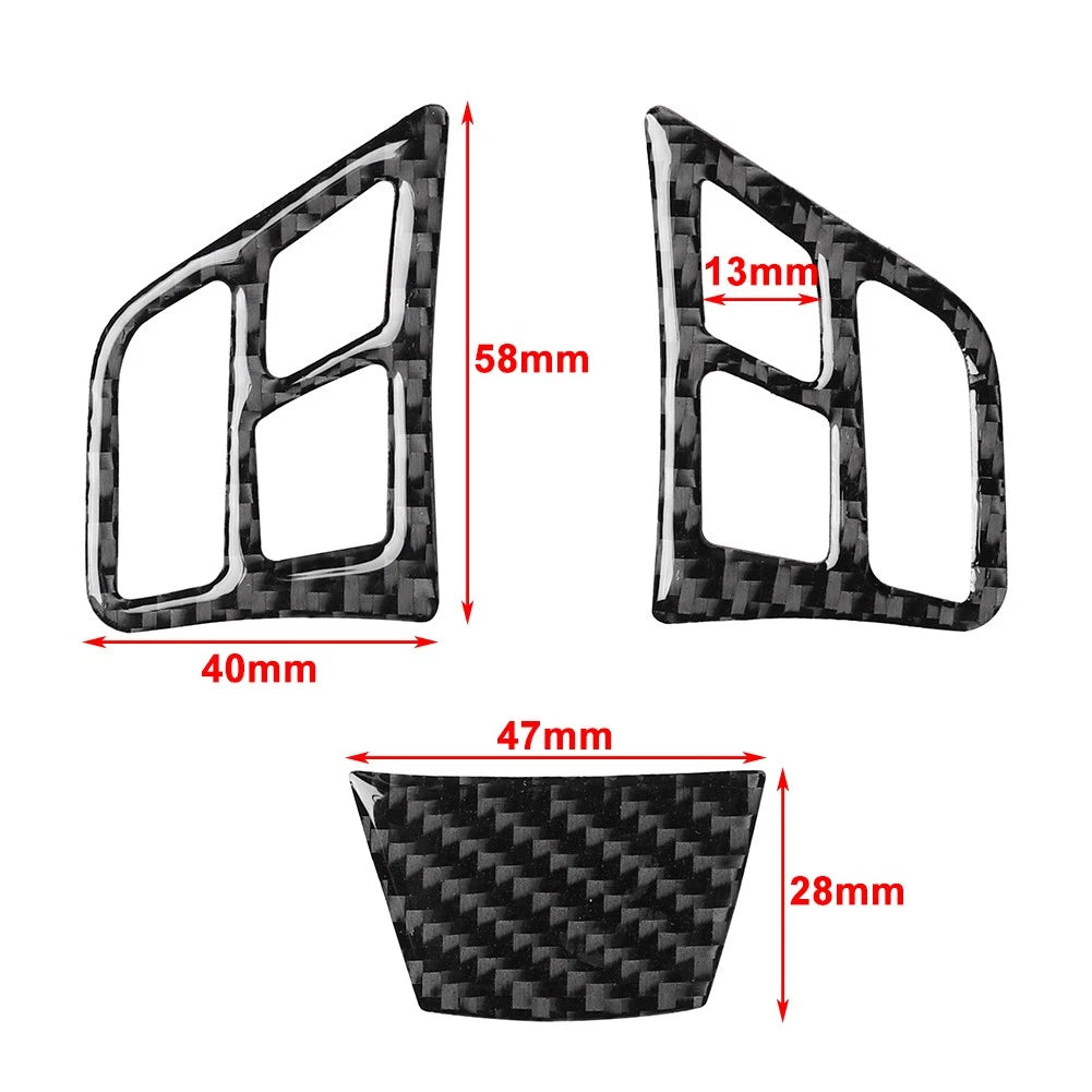 Carbon Fiber Look Steering Wheel Cover Trim for BMW 3 Series (2006-2013)