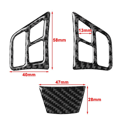 Carbon Fiber Look Steering Wheel Cover Trim for BMW 3 Series (2006-2013)