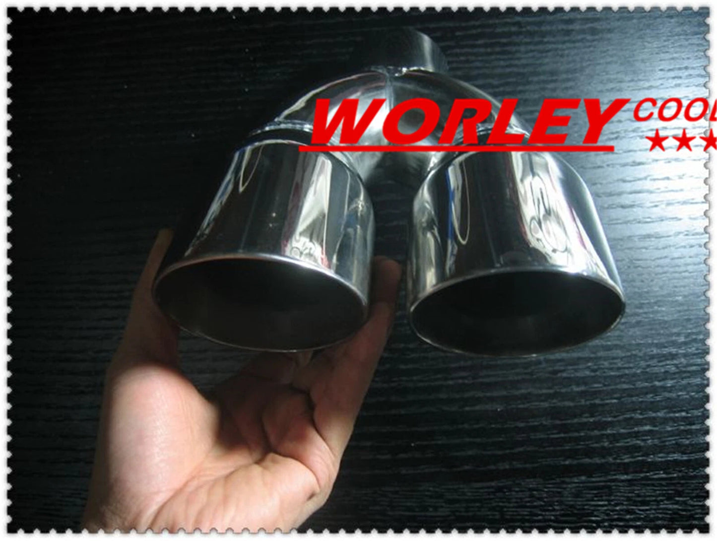 2.2" Exhaust Tip Dual Round Slant Outlet
