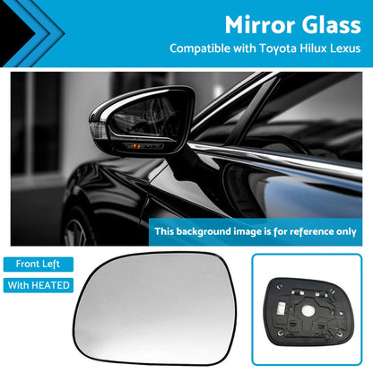 Heated Convex Left Side Mirror Glass for Lexus RX300 RX330 Toyota Hilux