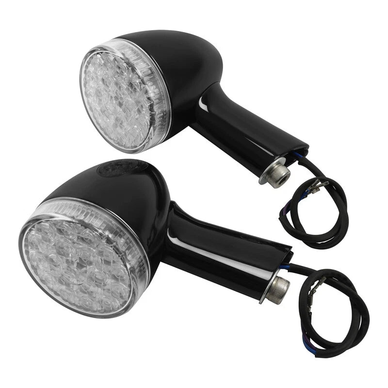 Rear Turn Signal Lights for Harley Touring (2009-2024) & Softail (2000-2025) Black